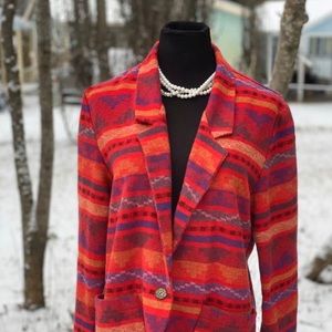 Vintage Southwest Print Blazer